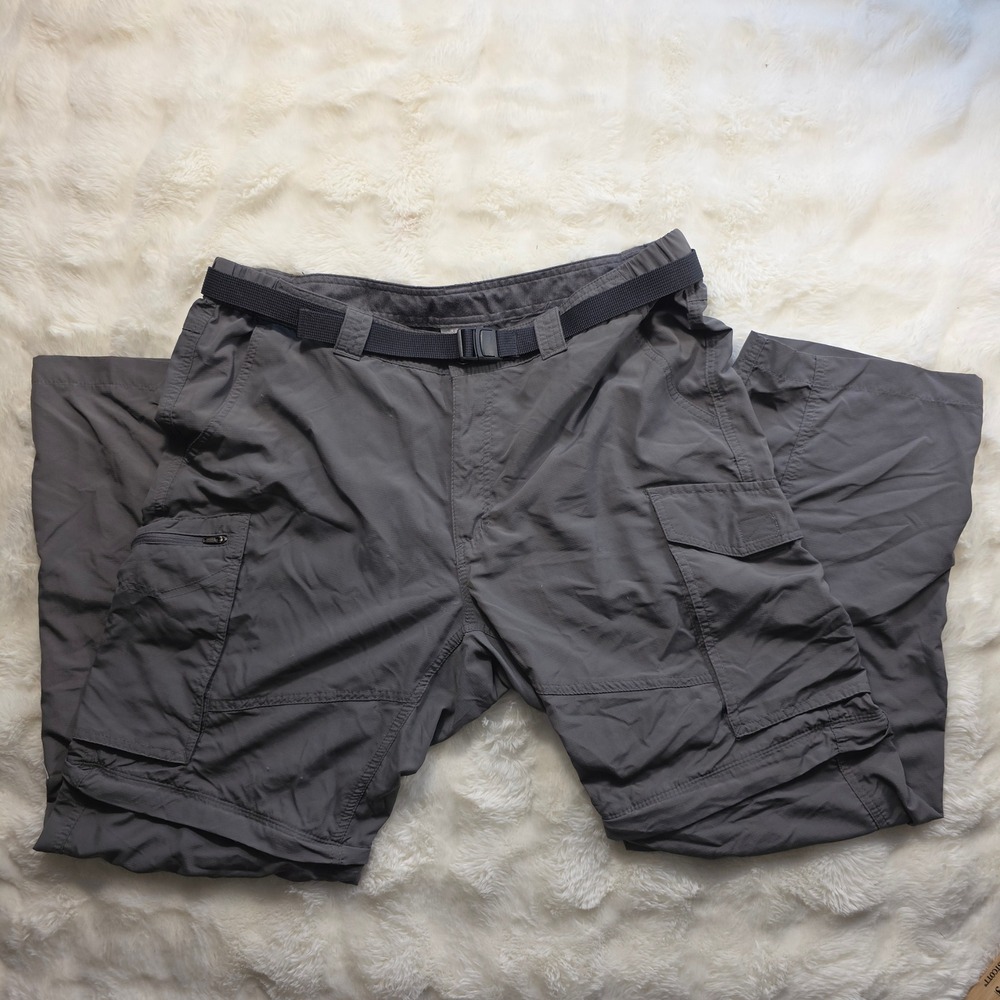 Columbia Convertible Pants Mens 38x30 Gray Excellent Silver Ridge Cargo XM0102